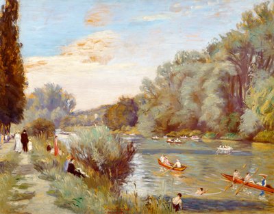 Rowing Boats on a River by Emile Bernard